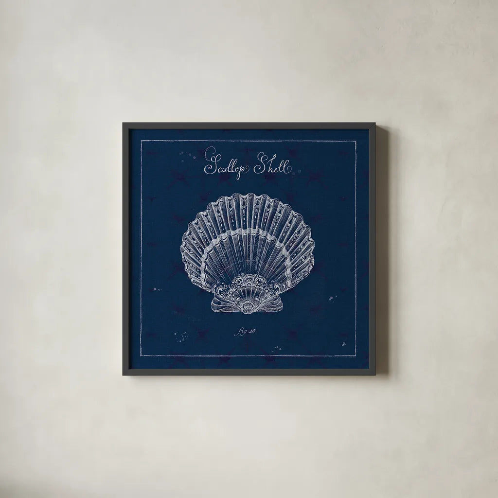 Underwater Life XV by Daphne Brissonnet. Shown in a sleek black glass frame for a contemporary gallery look. Available as an archival giclee rolled canvas, fine art paper, or poster print. SKU 33471a.