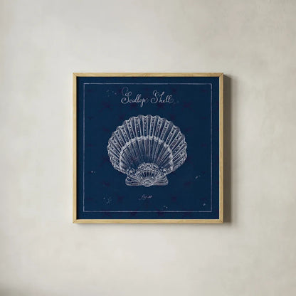 Underwater Life XV by Daphne Brissonnet. Shown in a natural wood glass frame for a timeless modern aesthetic. Available as an archival giclee rolled canvas, fine art paper, or poster print. SKU 33471a.