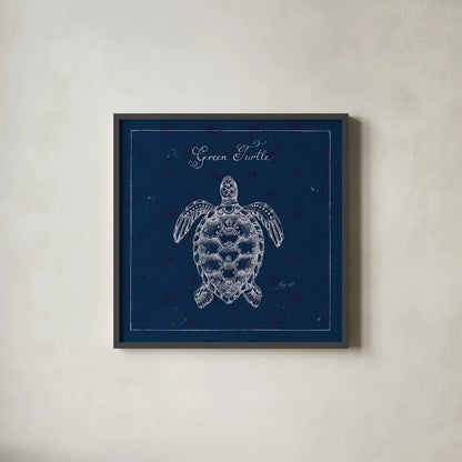 Underwater Life XVI by Daphne Brissonnet. Shown in a sleek black glass frame for a contemporary gallery look. Available as an archival giclee rolled canvas, fine art paper, or poster print. SKU 33472a.