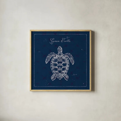 Underwater Life XVI by Daphne Brissonnet. Shown in a natural wood glass frame for a timeless modern aesthetic. Available as an archival giclee rolled canvas, fine art paper, or poster print. SKU 33472a.