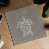 Underwater Life XVI Greige by Daphne Brissonnet. Shown as a detailed flat fine art print, highlighting archival giclee quality. Available as an archival giclee rolled canvas, fine art paper, or poster print. SKU 33480a.