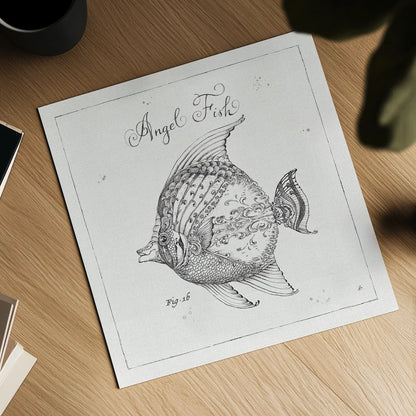 Underwater Life XVII by Daphne Brissonnet. Shown as a detailed flat fine art print, highlighting archival giclee quality. Available as an archival giclee rolled canvas, fine art paper, or poster print. SKU 34977a.