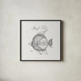 Underwater Life XVII by Daphne Brissonnet. Shown in a sleek black glass frame for a contemporary gallery look. Available as an archival giclee rolled canvas, fine art paper, or poster print. SKU 34977a.