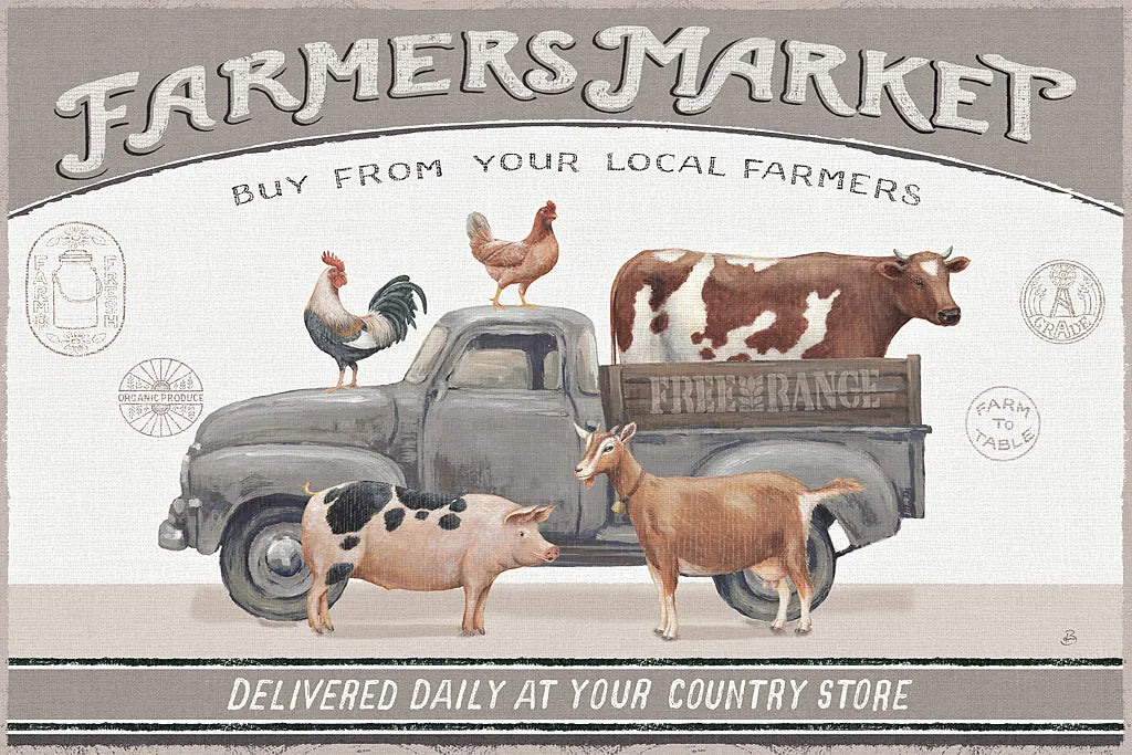 Vintage Farm I by Daphne Brissonnet. SKU 32225i. Archival Giclee Fine art print for wall decor.