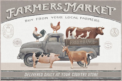 Vintage Farm I by Daphne Brissonnet. SKU 32225i. Archival Giclee Fine art print for wall decor.