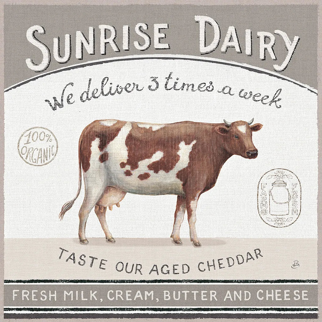 Vintage Farm II by Daphne Brissonnet. SKU 32226a. Archival Giclee Fine art print for wall decor.