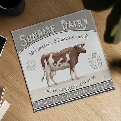 Vintage Farm II by Daphne Brissonnet. Shown as a detailed flat fine art print, highlighting archival giclee quality. Available as an archival giclee rolled canvas, fine art paper, or poster print. SKU 32226a.