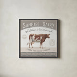 Vintage Farm II by Daphne Brissonnet. Shown in a sleek black glass frame for a contemporary gallery look. Available as an archival giclee rolled canvas, fine art paper, or poster print. SKU 32226a.