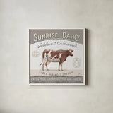 Vintage Farm II by Daphne Brissonnet. Shown in a crisp white glass frame for a clean and minimalist style. Available as an archival giclee rolled canvas, fine art paper, or poster print. SKU 32226a.