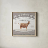 Vintage Farm IV by Daphne Brissonnet. Shown in a natural wood glass frame for a timeless modern aesthetic. Available as an archival giclee rolled canvas, fine art paper, or poster print. SKU 32228a.