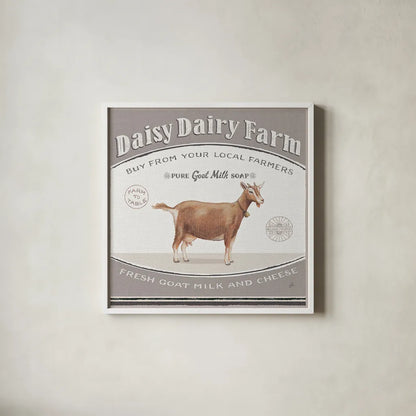 Vintage Farm IV by Daphne Brissonnet. Shown in a crisp white glass frame for a clean and minimalist style. Available as an archival giclee rolled canvas, fine art paper, or poster print. SKU 32228a.