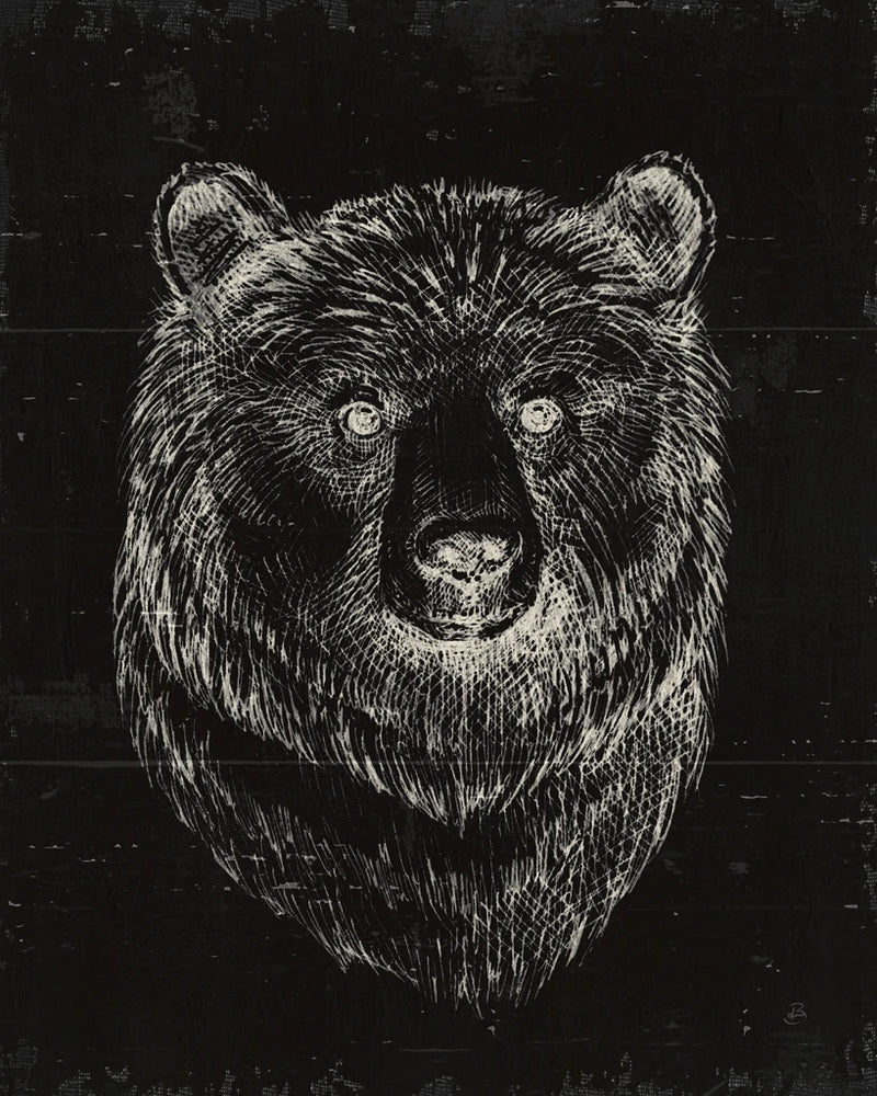 Wild And Beautiful IV on Black Wood by Daphne Brissonnet
