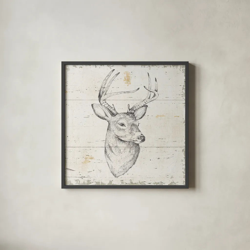 Wild and Beautiful I Sq by Daphne Brissonnet. Shown in a sleek black glass frame for a contemporary gallery look. Available as an archival giclee rolled canvas, fine art paper, or poster print. SKU 64004a.