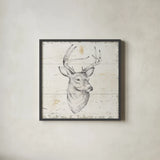 Wild and Beautiful I Sq by Daphne Brissonnet. Shown in a sleek black glass frame for a contemporary gallery look. Available as an archival giclee rolled canvas, fine art paper, or poster print. SKU 64004a.