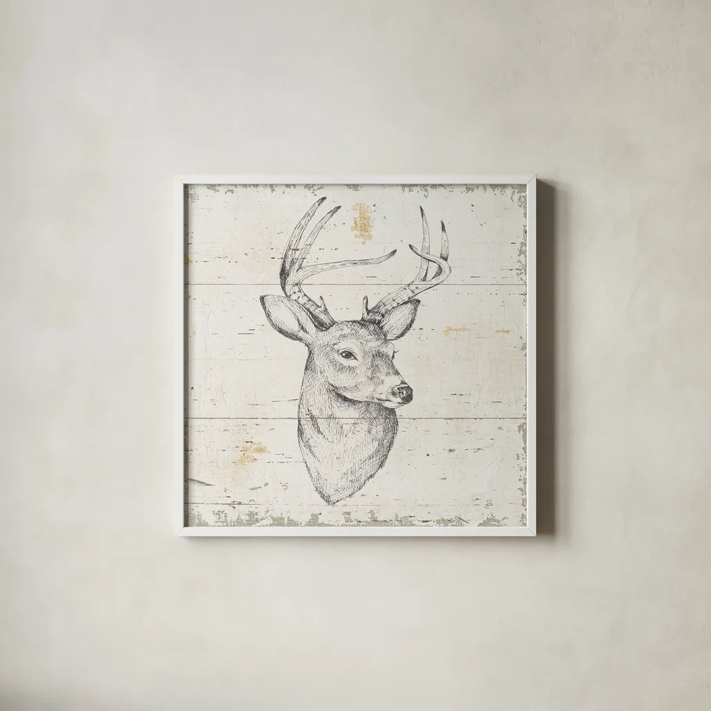 Wild and Beautiful I Sq by Daphne Brissonnet. Shown in a crisp white glass frame for a clean and minimalist style. Available as an archival giclee rolled canvas, fine art paper, or poster print. SKU 64004a.