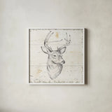 Wild and Beautiful I Sq by Daphne Brissonnet. Shown in a crisp white glass frame for a clean and minimalist style. Available as an archival giclee rolled canvas, fine art paper, or poster print. SKU 64004a.