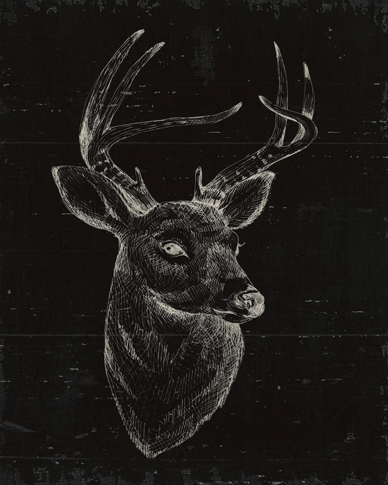 Wild and Beautiful I on Black Wood by Daphne Brissonnet