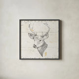 Wild and Beautiful II Sq by Daphne Brissonnet. Shown in a sleek black glass frame for a contemporary gallery look. Available as an archival giclee rolled canvas, fine art paper, or poster print. SKU 64005a.
