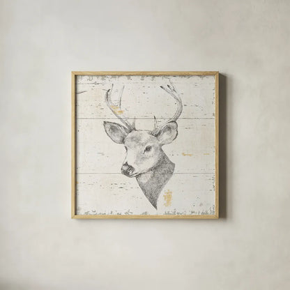 Wild and Beautiful II Sq by Daphne Brissonnet. Shown in a natural wood glass frame for a timeless modern aesthetic. Available as an archival giclee rolled canvas, fine art paper, or poster print. SKU 64005a.