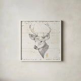 Wild and Beautiful II Sq by Daphne Brissonnet. Shown in a crisp white glass frame for a clean and minimalist style. Available as an archival giclee rolled canvas, fine art paper, or poster print. SKU 64005a.
