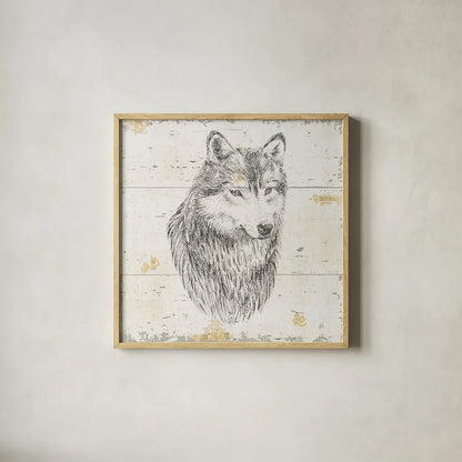 Wild and Beautiful III Sq by Daphne Brissonnet. Shown in a natural wood glass frame for a timeless modern aesthetic. Available as an archival giclee rolled canvas, fine art paper, or poster print. SKU 64006a.