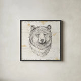 Wild and Beautiful IV Sq by Daphne Brissonnet. Shown in a sleek black glass frame for a contemporary gallery look. Available as an archival giclee rolled canvas, fine art paper, or poster print. SKU 64007a.