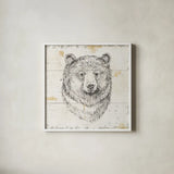 Wild and Beautiful IV Sq by Daphne Brissonnet. Shown in a crisp white glass frame for a clean and minimalist style. Available as an archival giclee rolled canvas, fine art paper, or poster print. SKU 64007a.