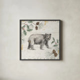 Wild and Beautiful VII Holiday by Daphne Brissonnet. Shown in a sleek black glass frame for a contemporary gallery look. Available as an archival giclee rolled canvas, fine art paper, or poster print. SKU 72271a.