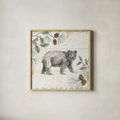 Wild and Beautiful VII Holiday by Daphne Brissonnet. Shown in a natural wood glass frame for a timeless modern aesthetic. Available as an archival giclee rolled canvas, fine art paper, or poster print. SKU 72271a.