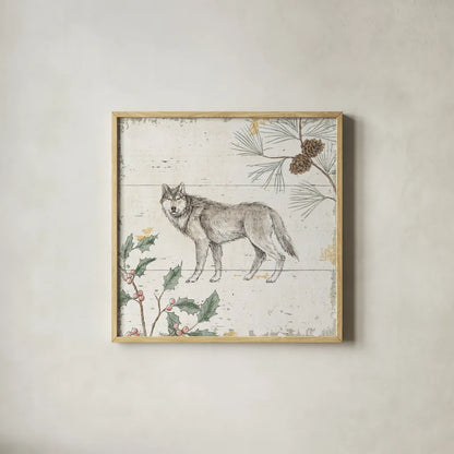 Wild and Beautiful VIII Holiday by Daphne Brissonnet. Shown in a natural wood glass frame for a timeless modern aesthetic. Available as an archival giclee rolled canvas, fine art paper, or poster print. SKU 72272a.