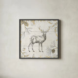 Wild and Beautiful X Gold by Daphne Brissonnet. Shown in a sleek black glass frame for a contemporary gallery look. Available as an archival giclee rolled canvas, fine art paper, or poster print. SKU 38470a.