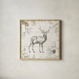 Wild and Beautiful X Gold by Daphne Brissonnet. Shown in a natural wood glass frame for a timeless modern aesthetic. Available as an archival giclee rolled canvas, fine art paper, or poster print. SKU 38470a.