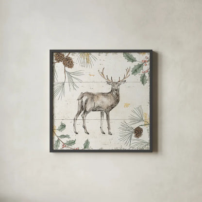 Wild and Beautiful X Holiday by Daphne Brissonnet. Shown in a sleek black glass frame for a contemporary gallery look. Available as an archival giclee rolled canvas, fine art paper, or poster print. SKU 72273a.