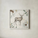 Wild and Beautiful X Holiday by Daphne Brissonnet. Shown in a crisp white glass frame for a clean and minimalist style. Available as an archival giclee rolled canvas, fine art paper, or poster print. SKU 72273a.