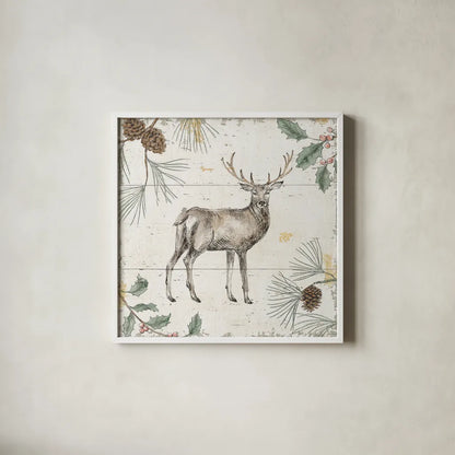 Wild and Beautiful X Holiday by Daphne Brissonnet. Shown in a crisp white glass frame for a clean and minimalist style. Available as an archival giclee rolled canvas, fine art paper, or poster print. SKU 72273a.