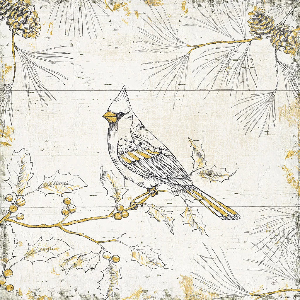 Wild and Beautiful XI Gold by Daphne Brissonnet. SKU 38471a. Archival Giclee Fine art print for wall decor.