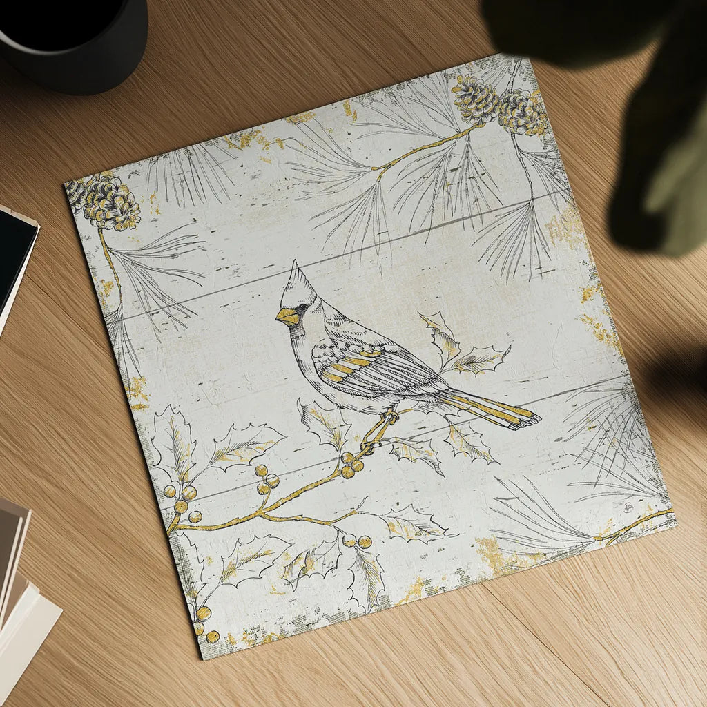 Wild and Beautiful XI Gold by Daphne Brissonnet. Shown as a detailed flat fine art print, highlighting archival giclee quality. Available as an archival giclee rolled canvas, fine art paper, or poster print. SKU 38471a.