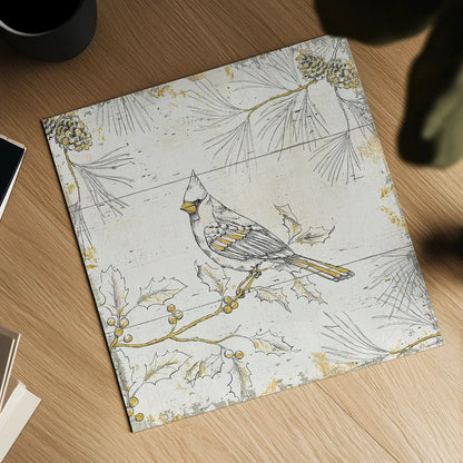 Wild and Beautiful XI Gold by Daphne Brissonnet. Shown as a detailed flat fine art print, highlighting archival giclee quality. Available as an archival giclee rolled canvas, fine art paper, or poster print. SKU 38471a.