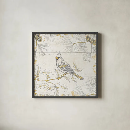 Wild and Beautiful XI Gold by Daphne Brissonnet. Shown in a sleek black glass frame for a contemporary gallery look. Available as an archival giclee rolled canvas, fine art paper, or poster print. SKU 38471a.