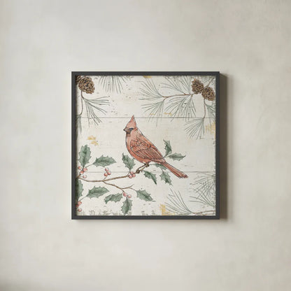 Wild and Beautiful XI Holiday by Daphne Brissonnet. Shown in a sleek black glass frame for a contemporary gallery look. Available as an archival giclee rolled canvas, fine art paper, or poster print. SKU 72274a.