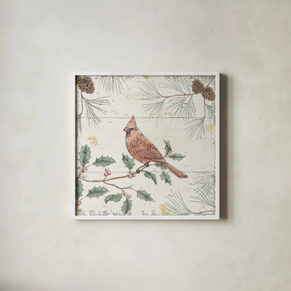 Wild and Beautiful XI Holiday by Daphne Brissonnet. Shown in a crisp white glass frame for a clean and minimalist style. Available as an archival giclee rolled canvas, fine art paper, or poster print. SKU 72274a.