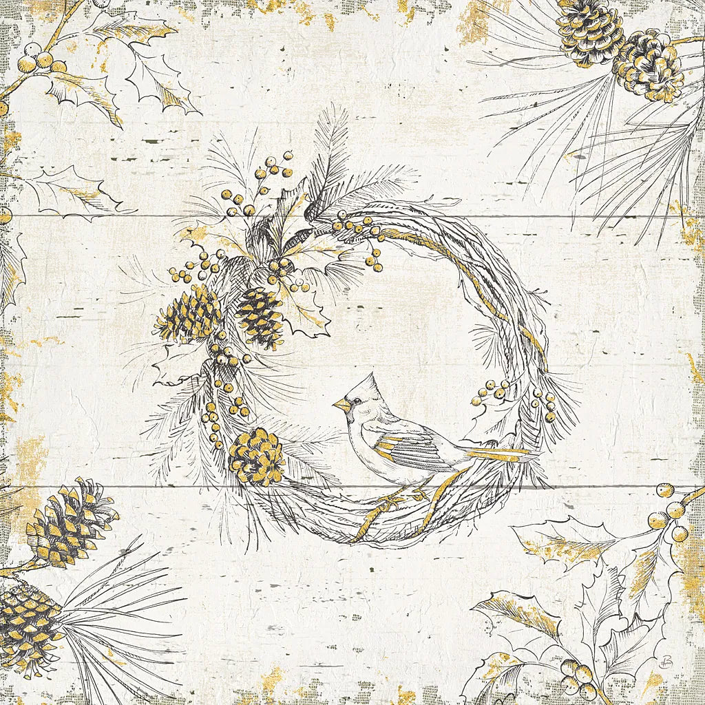 Wild and Beautiful XII Gold by Daphne Brissonnet. SKU 38472a. Archival Giclee Fine art print for wall decor.