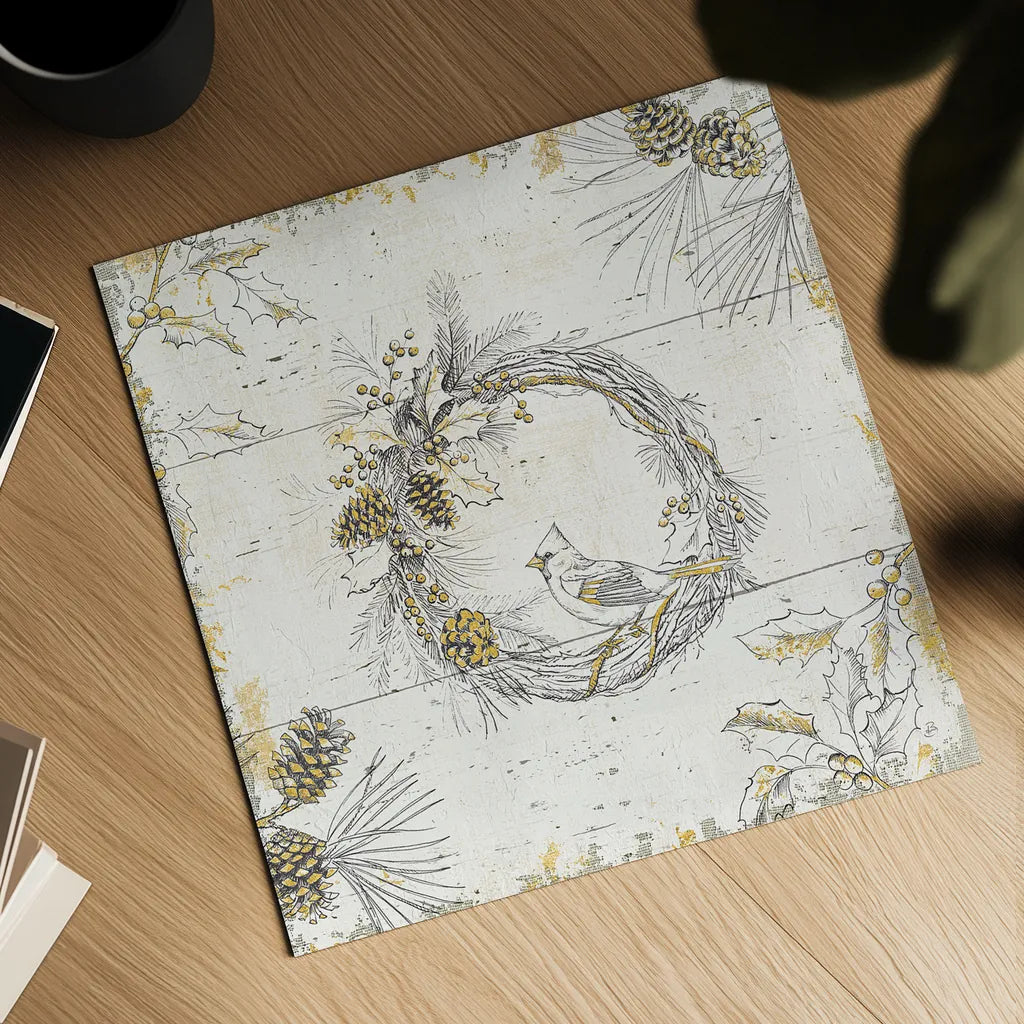 Wild and Beautiful XII Gold by Daphne Brissonnet. Shown as a detailed flat fine art print, highlighting archival giclee quality. Available as an archival giclee rolled canvas, fine art paper, or poster print. SKU 38472a.