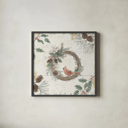 Wild and Beautiful XII Holiday by Daphne Brissonnet. Shown in a sleek black glass frame for a contemporary gallery look. Available as an archival giclee rolled canvas, fine art paper, or poster print. SKU 72268a.