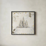 Wild and Beautiful XIII Gold by Daphne Brissonnet. Shown in a sleek black glass frame for a contemporary gallery look. Available as an archival giclee rolled canvas, fine art paper, or poster print. SKU 38473a.