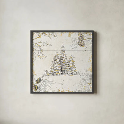 Wild and Beautiful XIII Gold by Daphne Brissonnet. Shown in a sleek black glass frame for a contemporary gallery look. Available as an archival giclee rolled canvas, fine art paper, or poster print. SKU 38473a.