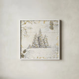 Wild and Beautiful XIII Gold by Daphne Brissonnet. Shown in a crisp white glass frame for a clean and minimalist style. Available as an archival giclee rolled canvas, fine art paper, or poster print. SKU 38473a.
