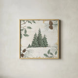Wild and Beautiful XIII Green by Daphne Brissonnet. Shown in a natural wood glass frame for a timeless modern aesthetic. Available as an archival giclee rolled canvas, fine art paper, or poster print. SKU 64931a.