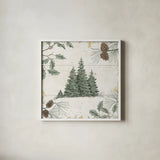 Wild and Beautiful XIII Green by Daphne Brissonnet. Shown in a crisp white glass frame for a clean and minimalist style. Available as an archival giclee rolled canvas, fine art paper, or poster print. SKU 64931a.