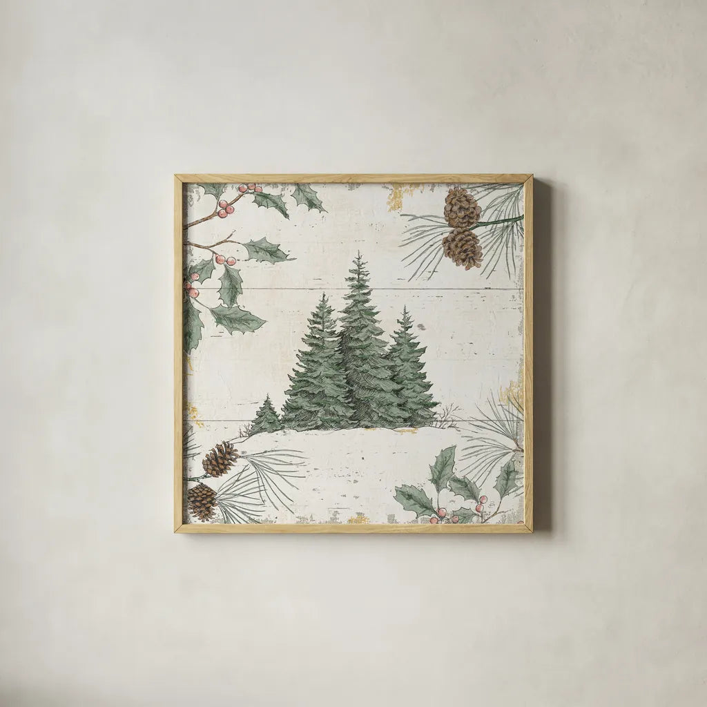 Wild and Beautiful XIII Red by Daphne Brissonnet. Shown in a natural wood glass frame for a timeless modern aesthetic. Available as an archival giclee rolled canvas, fine art paper, or poster print. SKU 72269a.